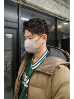 スレイ 西宮(SLAY)&nbsp;波巻きハイライトアップバングツーブロックマッシュ