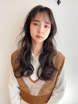 ユイル(Uil) 小顔前髪顔周りレイヤー×グレージュカラー デザインカラー