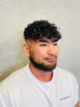 スター(STAR) 無造作マッシュ/スキンフェード/アッシュブラック/メンズ