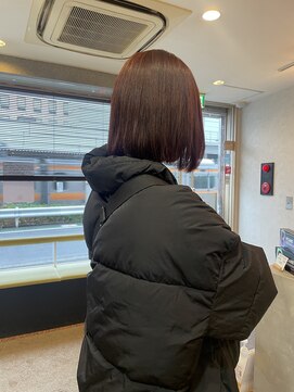 ブロッサム 東中野店 大人可愛い艶カラーベージュブラウンミニショート