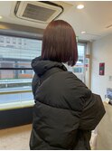 大人可愛い艶カラーベージュブラウンミニショート