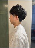 メンズパーマ×ツーブロック 