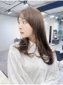 ブリーチなし/透明感/レイヤー/シースルーバング/前髪/小顔