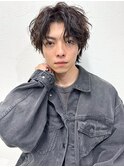 ツイスパ アップバング フェザーバング　スパイラルパーマ