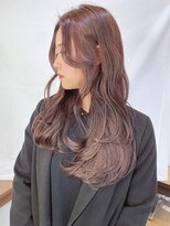 ヘアメイク ミチ 富田店(HAIRMAKE MICHI) 【MICHI富田店 古作蓮】小顔レイヤー ピンクブラウン くびれヘア