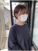 前髪ありショート ブラウンカラー 京都美容室 進詩織