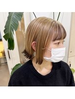 アオ 岡野 横浜(a-o) 【安藤貴志】ミルクティーベージュxエンドブラウン＊