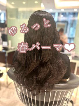 アピッシュ ギンザ(apish ginza) 浅子小百合/春にオススメゆるっとコテ巻き風パーマ