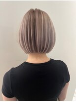 ショートヘアハイライトイルミナカラーオージュアダブルカラー