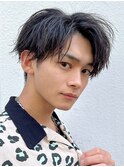 ソフトツイストスパイラルパーマ　センターパート