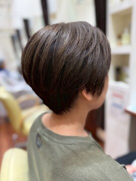 美容室ヒラトヤ 都南店 大人上品なハンサムショート◎30代40代立体感丸み＊白髪ぼかし