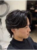 ニュアンスパーマフェザーパーマセンターパート大阪パーマウルフ