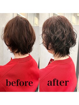 ヘアサロン ドットプラス 町田店(dot. plus) 大人ウルフパーマ/デザインカラー/フェイスフレーミング/町田