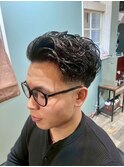 MEN’S HAIR/サーフカール/刈り上げセンターパート/柏