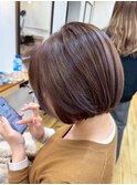 柔らか丸みショートボブ