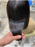 髪質改善艶カラーストレートレイヤー大人可愛いストレート
