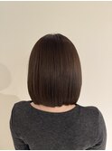 ナチュラルボブ×アッシュグレージュ