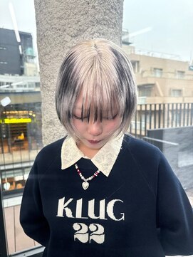 ヌル 原宿店(Null) オーダーメイド/ブリーチデザインカラー/ルーツカラー/姫ウルフ