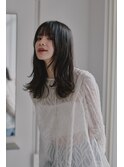 ダークブラウン　伸ばしかけミディアム