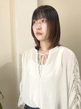 エアージーモ 小倉店(Fate design Air G mo) 顔周りレイヤーストレート