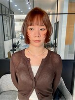 グルス(GruS)&nbsp;顔周りレイヤーボブ / オレンジブラウン / 福山 / 美容室