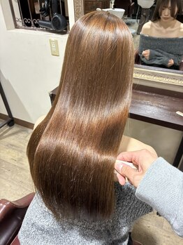 Helia 木曽川 髪質改善/縮毛矯正/白髪ぼかし【ヘリア】【10/2OPEN(予定)】の写真/話題の成分トステア配合★圧倒的艶髪へ！乾かすだけでまとまり巻きやすい理想のウルツヤ髪を叶えます♪