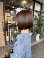 リールヘアー 大野城店(rire hair) 大人かわいい明るめベージュのミニボブ