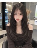 韓国風レイヤー/艶ブラウン/髪質改善トリートメント