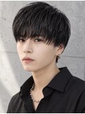 黒髪リクルートフェザーショートフェザーパーマ韓国マッシュ