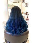 派手髪ブルー