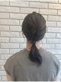 スッキリまとめたい日の編み込みローポニー♪♪