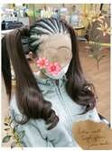 編み込みツインテール