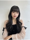 〈藤間〉フルバング/ヨシンモリ/レイヤーカット/黒髪ロング
