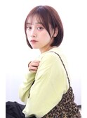 20代30代40耳掛け小顔丸みボブ