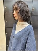 カジュアルボブ　クリクリパーマ　軟毛　カジュアルパーマ　西田