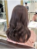 ピンクブラウン  ラベンダーブラウン  透明感カラー