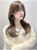 福井 大和田 韓国ヘア 前髪長め 顔周り くびれ巻き 可愛い