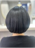 暗め艶ショートボブ♪