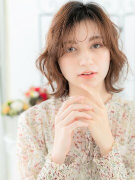 トレースバイエイト 浦和(trace by 8) 浦和/髪質改善/ベージュピンク×外ハネレイヤーボブパーマf