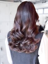 レノラ 本町(LENORA) 美髪ミディアムレイヤーカットデジタルパーマチェリーブラウン