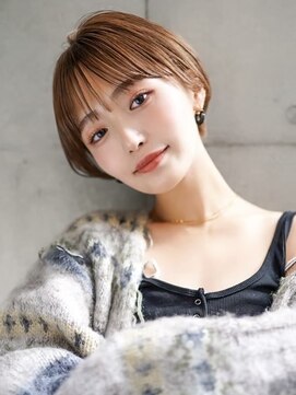 ギークス(GEEKS) 【GEEKS渋谷】耳かけショートボブ/シースルーバング/秋冬カラー