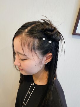 グランヘアー 南店(GRAN HAIR) 韓国カチモリハーフアップ