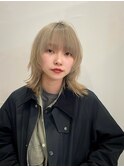 ハッシュカット/グレージュ/ブリーチありダブルカラー/表参道