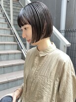 ケンジ 横浜(KENJE) ミニボブ/地下風カラー/オリーブグレージュ/髪質改善ストレート