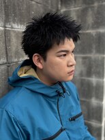 クロム(CHROM) メンズカット×黒髪スパイキーショート