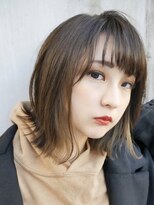 ブルーダー(Bruder)&nbsp;イヤリングカラー  切りっぱなしボブ　ボブ　インナーカラー