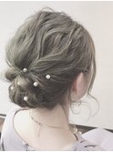 《Blue》#ヘアセット#結婚式#ルーズ#ゆるふわ#波打ち