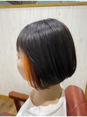 ボブ×インナーカラー