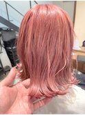 ハイトーンカラー×ナチュラルピンクヘアー