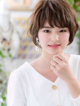 カバーヘア ブリス 上尾西口店(COVER HAIR bliss) ★くせ毛風ミニボブ大人かわいい束感ショート20代30代40代★8